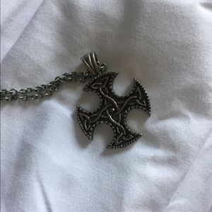 Celtic pendant with pewter chain